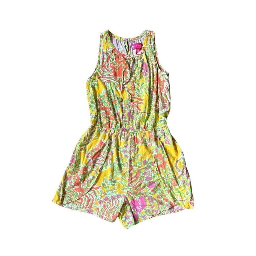 LILLY PULITZER FOR TARGET CHALLIS ROMPER HAPPY PLACE